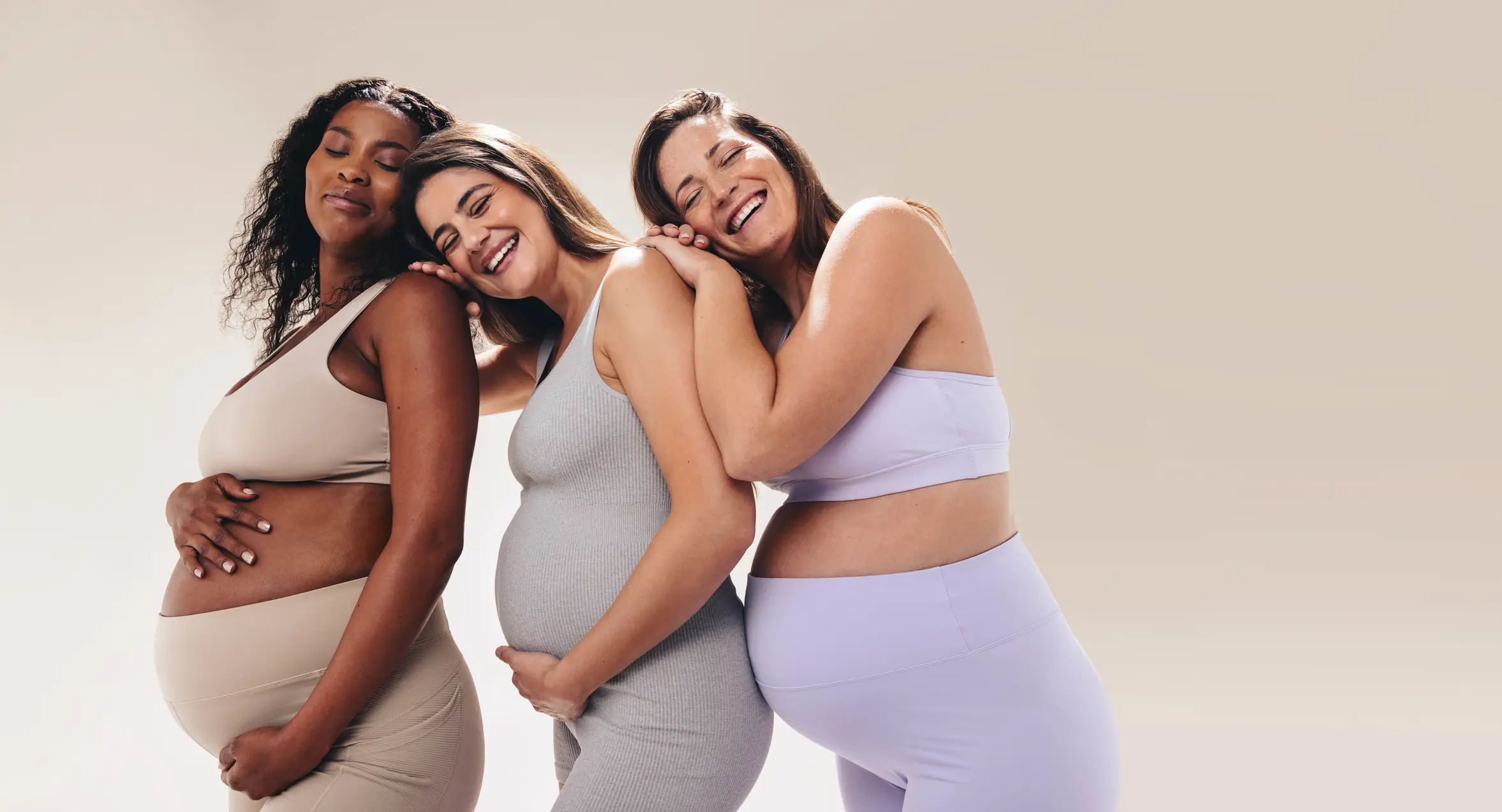 three pregnant mothers